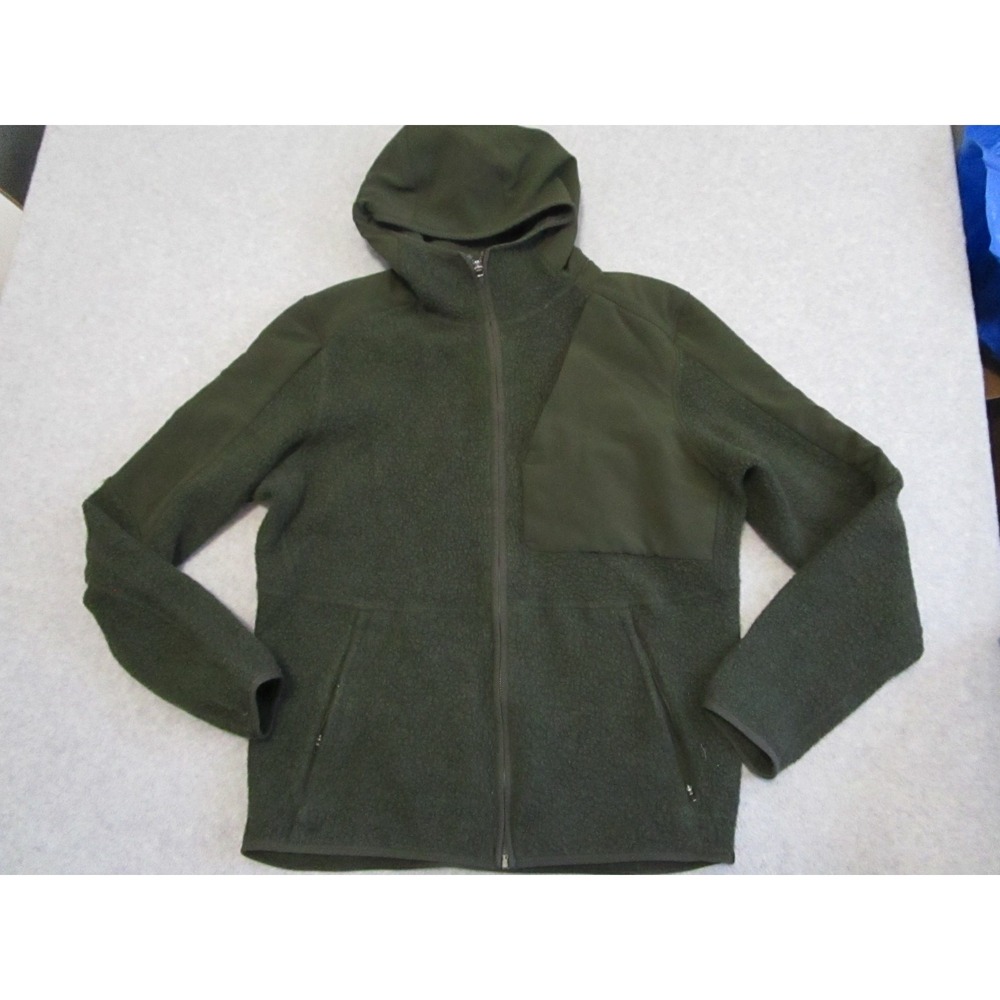 Lululemon Hoodie Mens Large Dark Olive Green Tundra Trek Full Zip Sweater